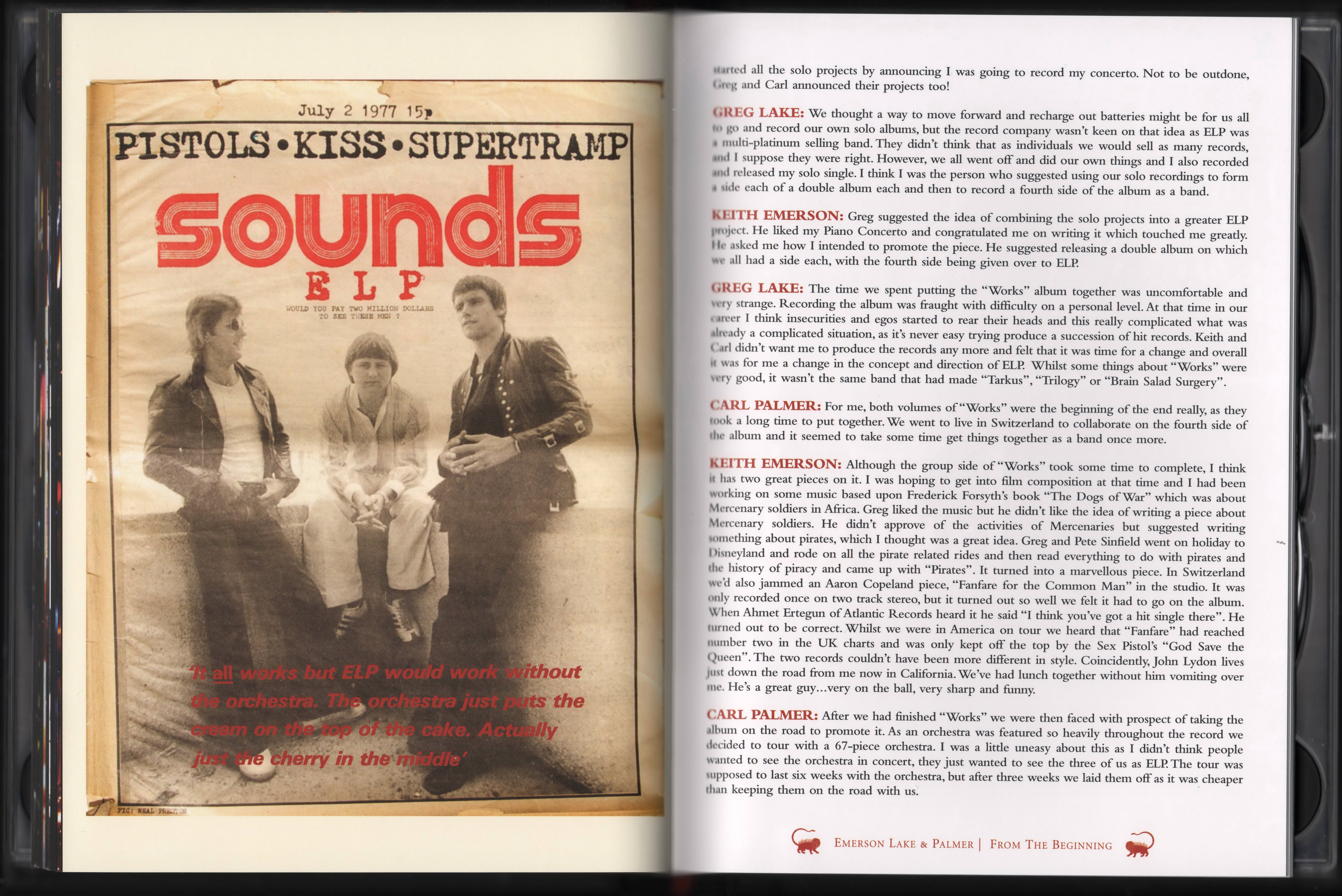 Emerson, Lake and Palmer From the Beginning [Booklet18 aus]